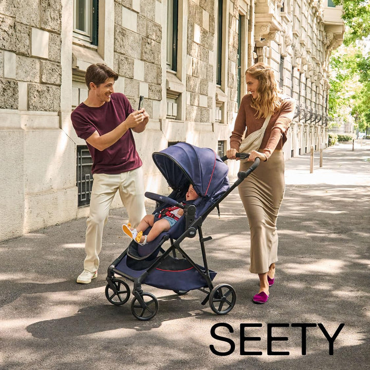 Chicco Kinderwagen Seety, Leicht und kompakt, von 0 Monaten bis 4 Jahren, bis 22 kg, faltbar, verste