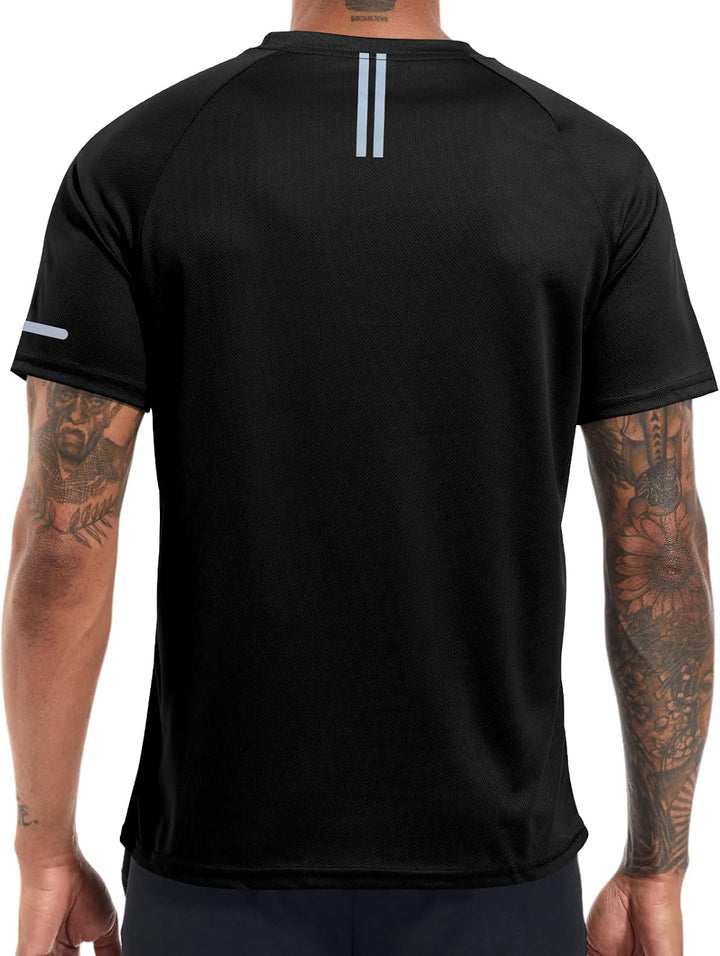 Herren Activewear T-Shirts 1/3/4/5/6er Pack | Slim Fit Sport Shirts | Atmungsaktiv, Schnelltrocknend