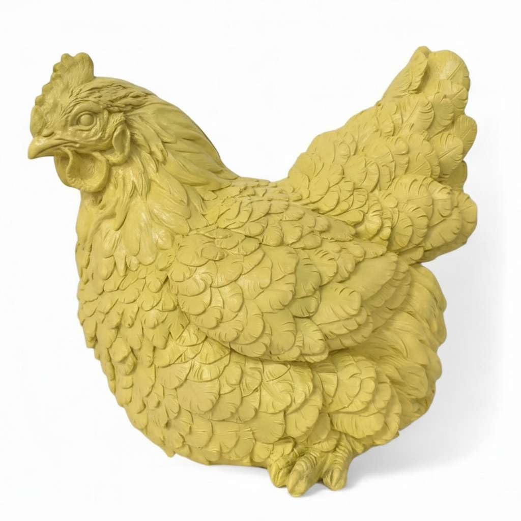 colourliving Deko Hühner DekoDiven einzigartige Huhn Deko für Haus &amp; Garten (Banana Colada, sitzend)