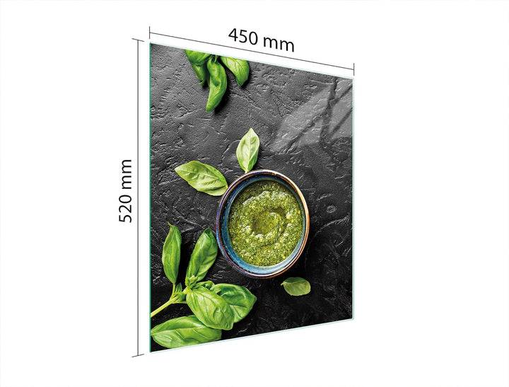 DarHaus Herdabdeckplatte einteilig 45x52 cm Ceranfeld Abdeckung Glas Spritzschutz Abdeckplatte Glasp