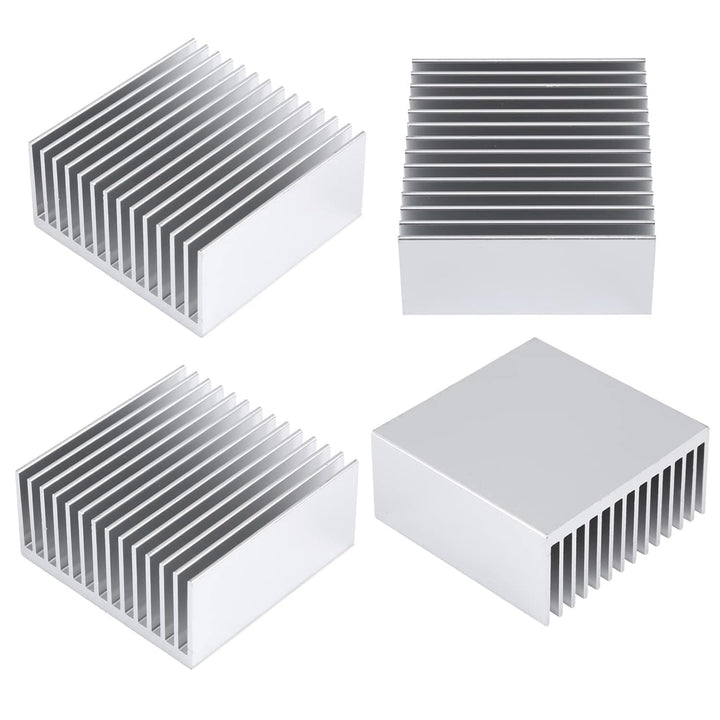 4 x 50 mm Aluminium-Kühlkörper, 50 x 50 x 20 mm, Kühlkörper-Set für GPU, CPU, LED-Chipsatz, Kühlkörp