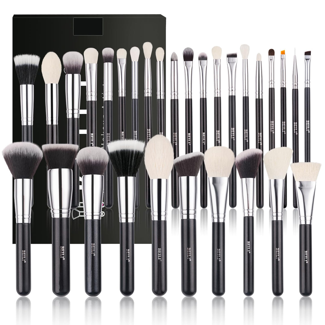 BEILI Pinselset Makeup, Schminkpinsel Set, 30 Stück Professionelle Make up Pinsel Set mit Detail Lid