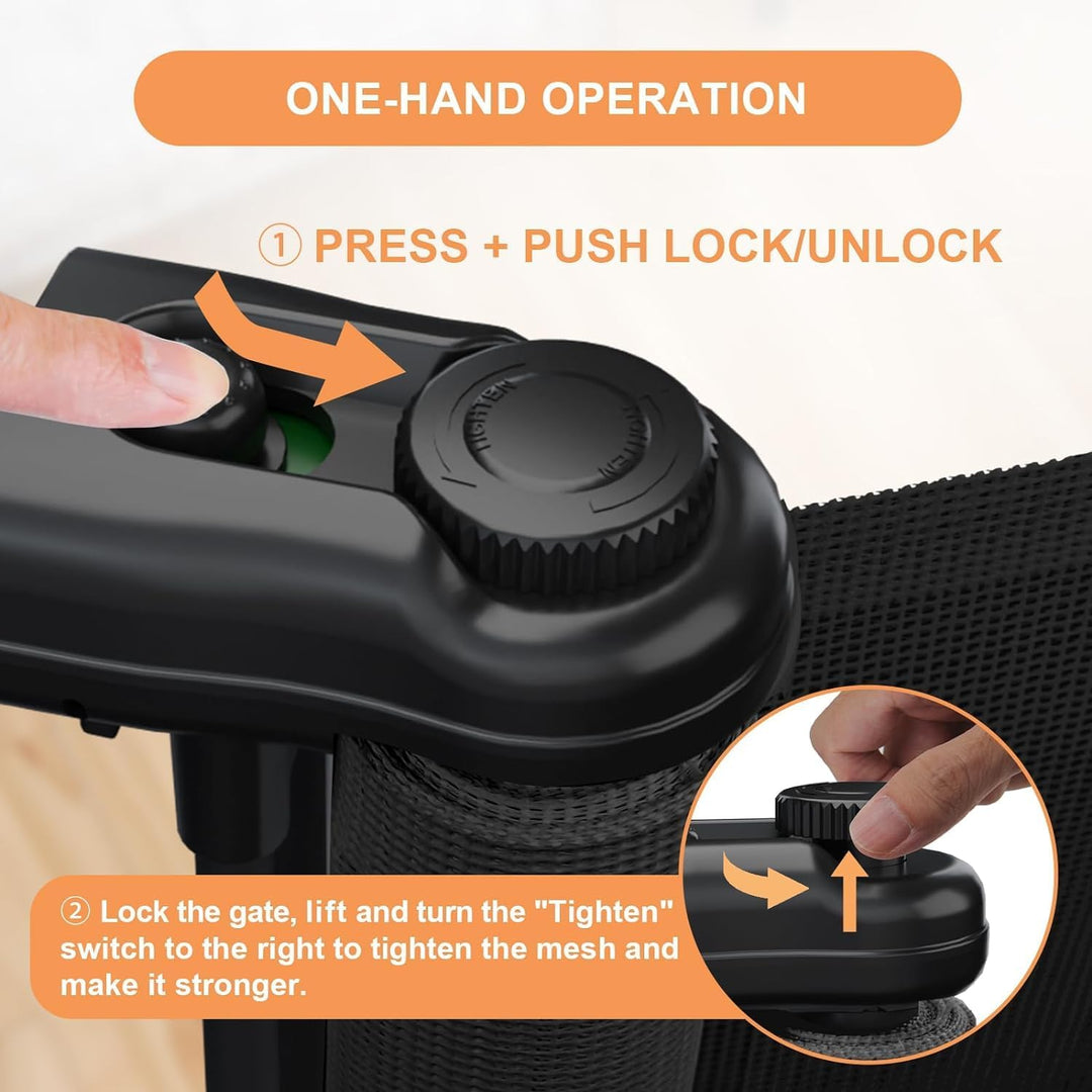 Treppenschutzgitter Ausziehbare für Babys,0-300cm,83cm Hoch Baby Absperrgitter Treppenschutzrollo,Ei