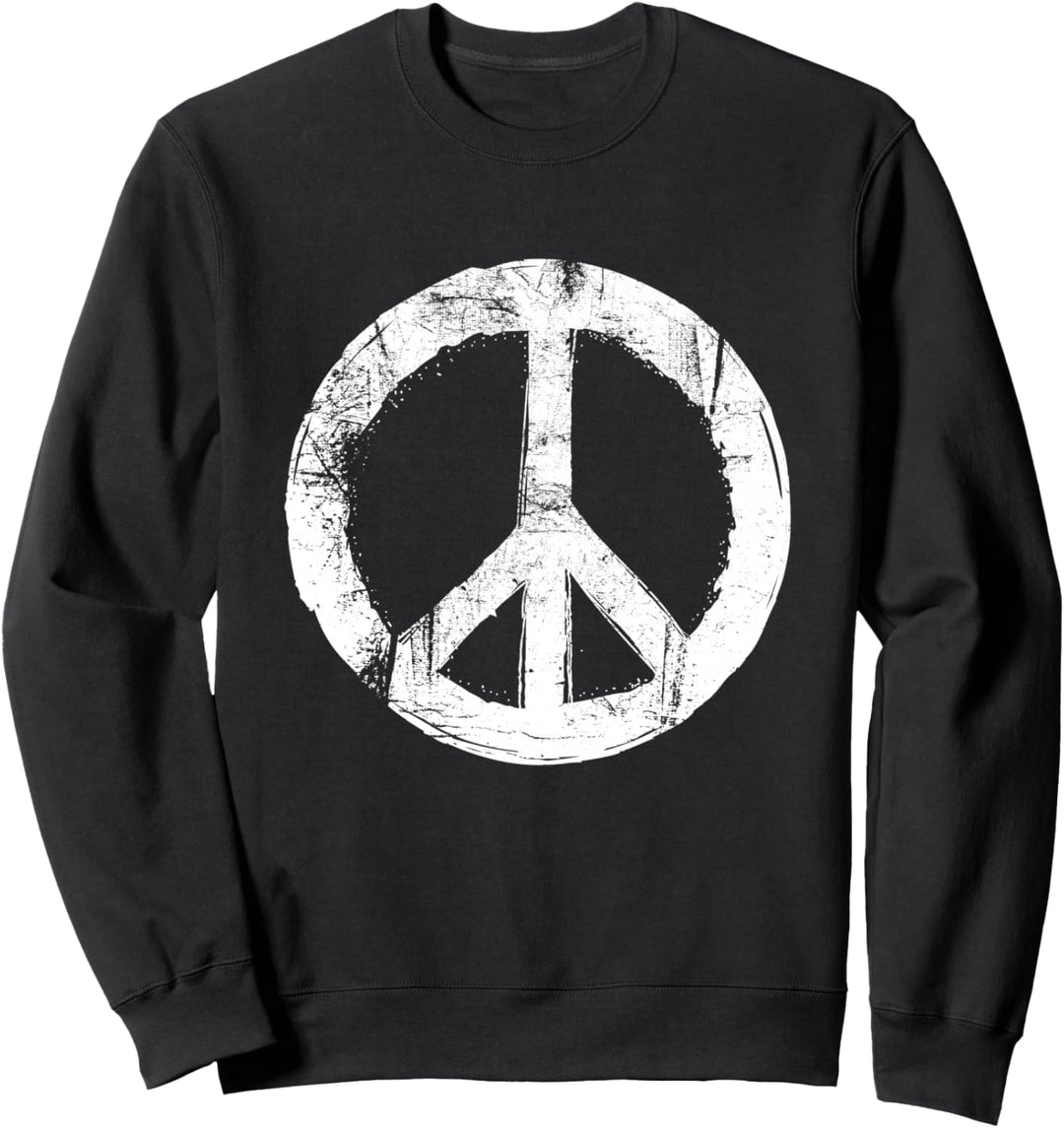 Retro Design Friedenszeichen Peace Zeichen Sweatshirt