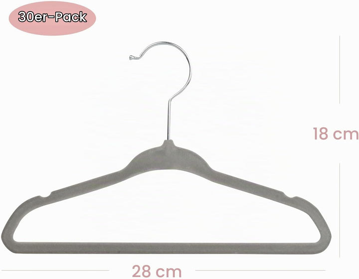 30 Pack Baby Anti-Rutsch-Samt Kleiderbügel, Säuglings- und Kleinkinderbügel, Ultra-schlanke, Platzsp