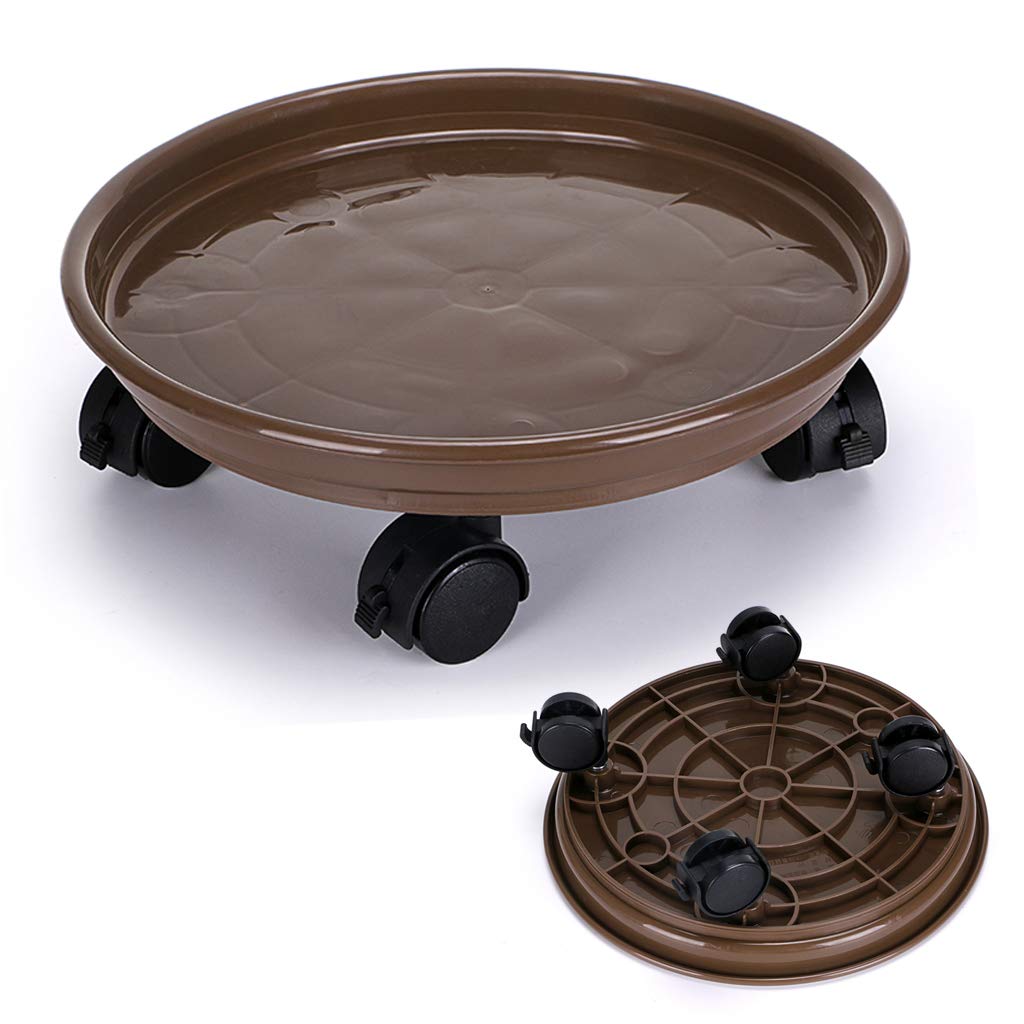 Skelang 30cm Rollbarer Blumentopfständer, Rollbarer Pflanzenständer, Pflanzenständer mit Universalra