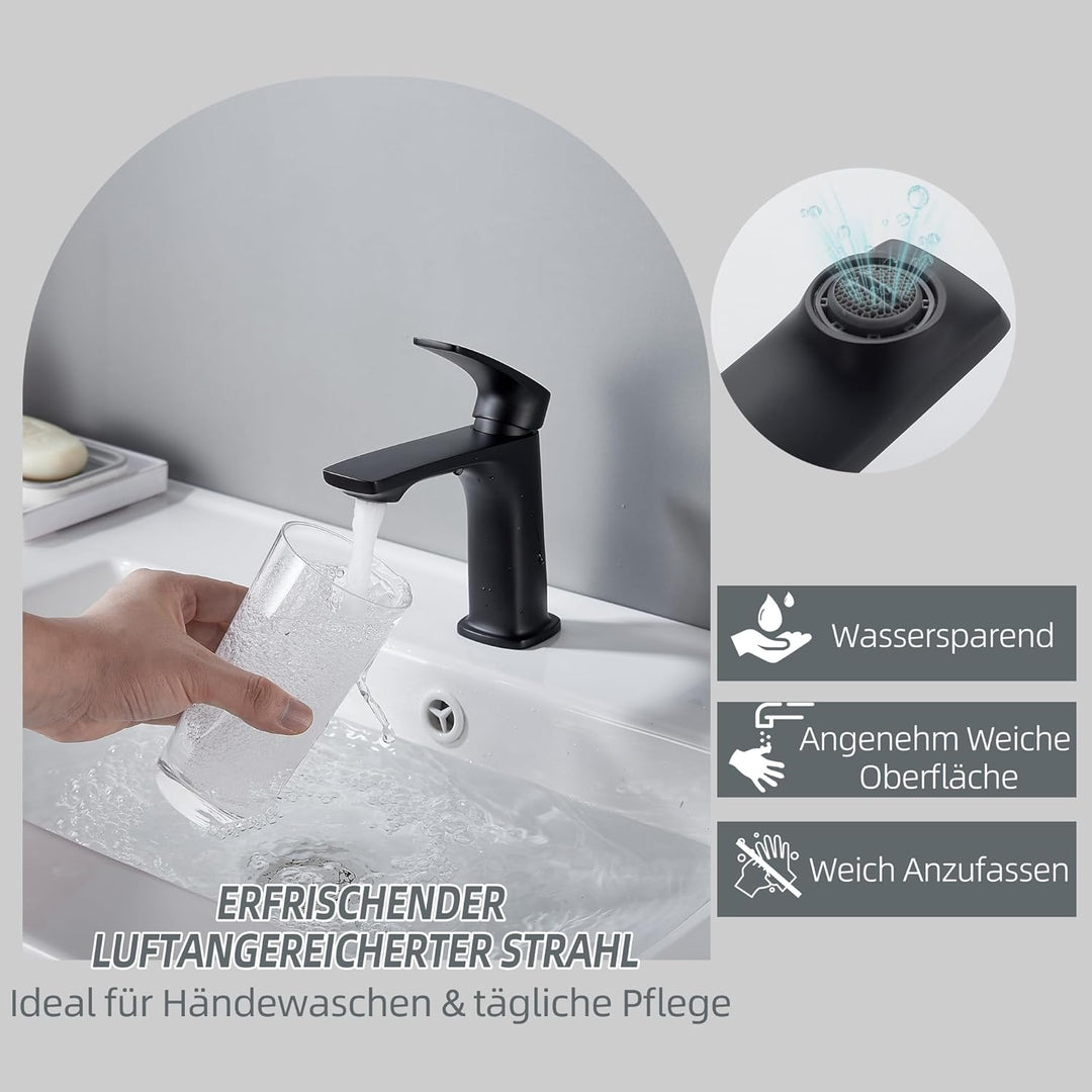 BELZ Wasserhahn Bad, Badezimmerarmaturen, Messingarmaturen, Heiss- und Kaltsteuerung, Einloch-Wascht
