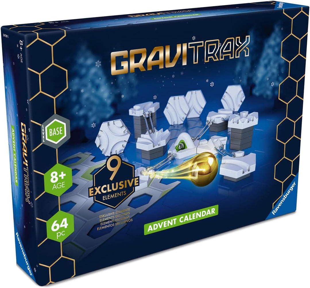 Ravensburger 24729 Adventskalender-Ideal für GraviTrax Anfänger und Fans, Konstruktionsspielzeug für