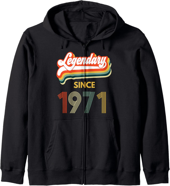 50. Geburtstag Legendary Since 1971 Vintage Retro Herren Damen Kapuzenjacke