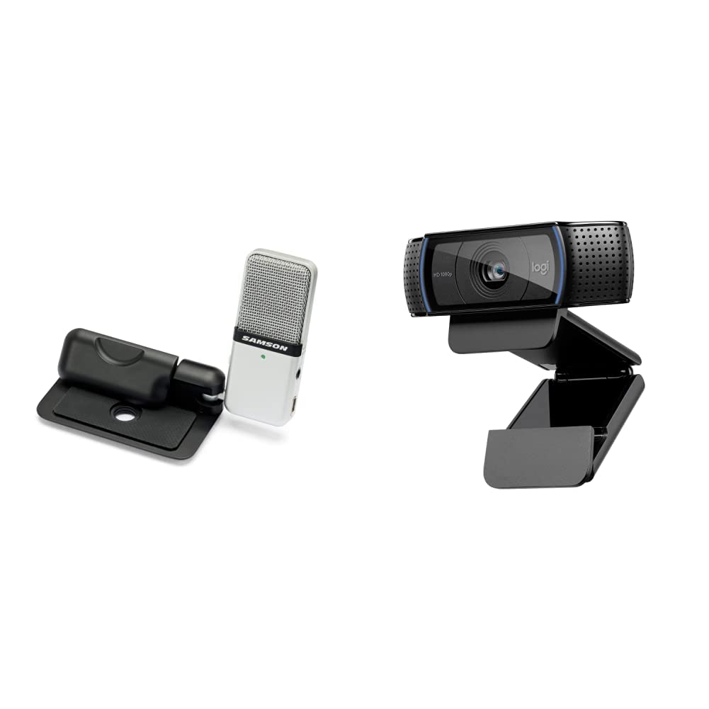 Samson Go Mic Clip-On USB Mikrofon f1/4r Laptop Computer & Logitech C920 HD PRO Webcam, Full-HD 1080