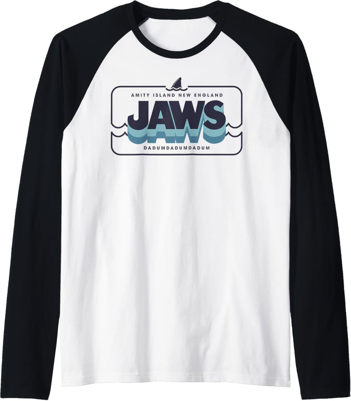 Jaws Logo Box Up Raglan