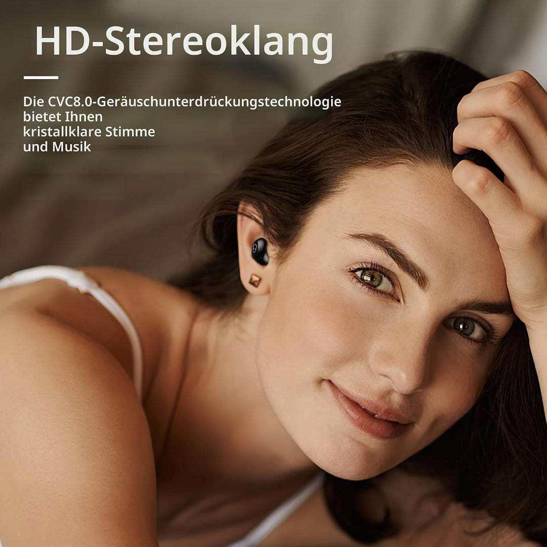 Togetface Bluetooth Headphones Wireless In-Ear Headphones with Microphone HiFi Stereo Sound, IPX5 Wa