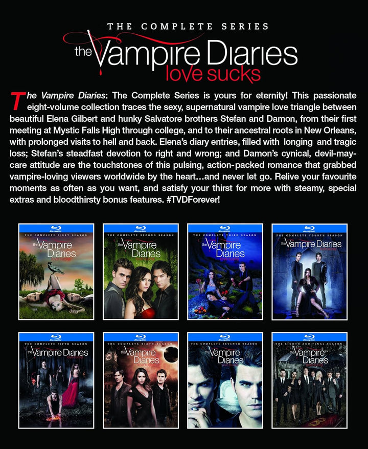 Vampire Diaries - Complete Season - Komplette Staffel 1-8 [Blu-ray] [UK-Import], Blu-ray