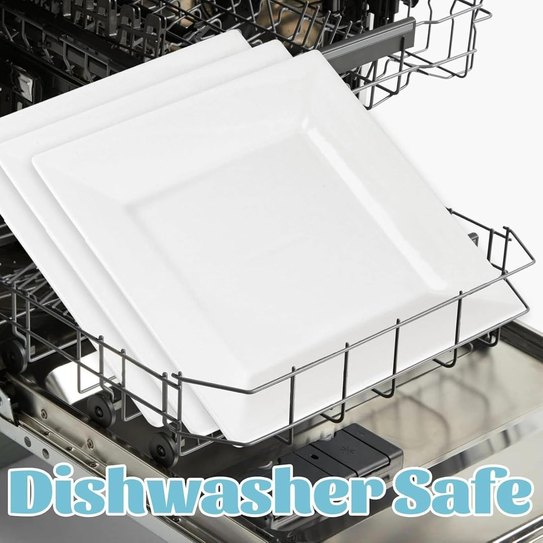 Dessertteller Speiseteller 6 Stück Weiss 20,7cm Quadratisch