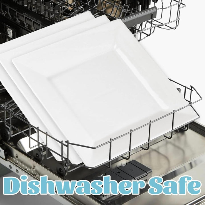 Dessertteller Speiseteller 6 Stück Weiss 20,7cm Quadratisch