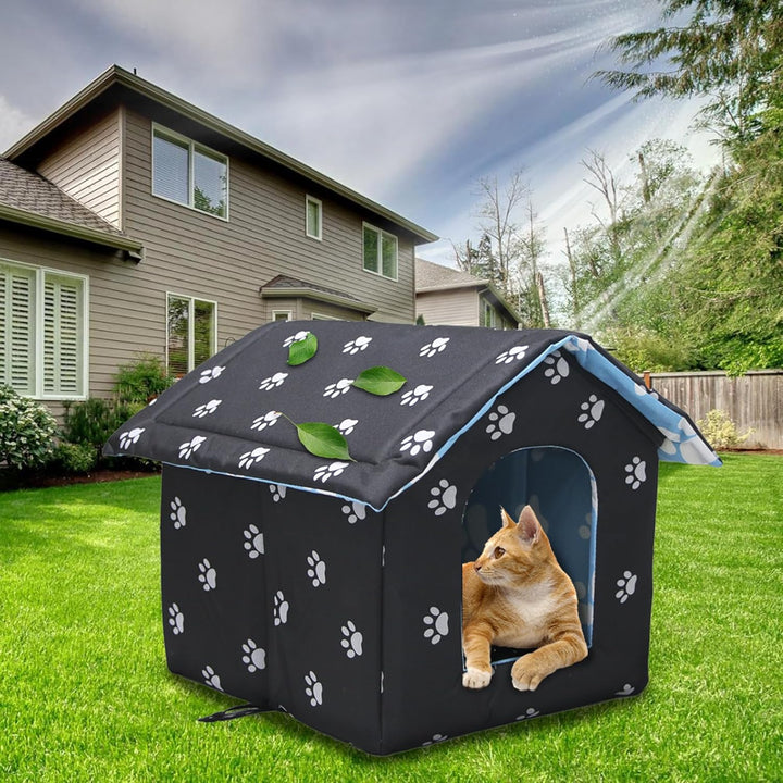 Vinnypet Katzenhaus Für Draussen Winterfest Wasserdicht Und Warm Faltbare Pet Tierheim Für Katzen Mi