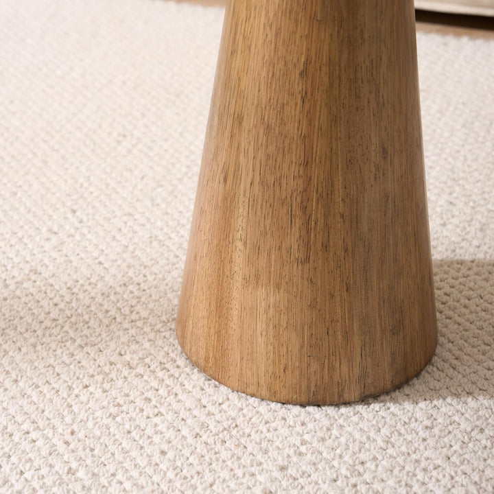 Beistelltisch Rund, Beistelltisch Holz Natur, Couchtisch Klein Rund für Wohnzimmer, Runder Beistellt