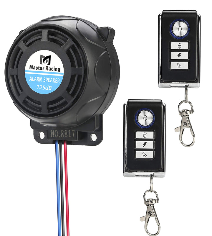 Rupse Motorrad Alarmanlage, Alarm mit 2 Fernbedienung Wasserdicht Diebstahlsicherung Einstellbare Em