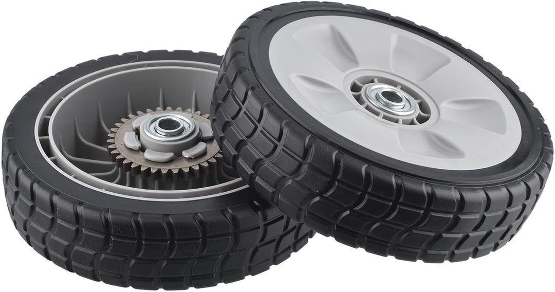 2 Stück 8 Zoll Rasenmäher Hinterrad mit Zahnrad für Honda 42710-VE2-M01ZE 42710-VE2-M02ZE HRR216K6