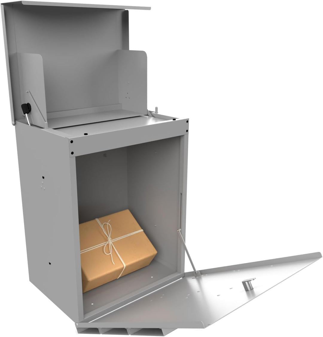 Design Aufputz Paketbox Kant Edition - Elegance 2 individuell mit Ihrem Namen (RAL 9007 graualuminiu