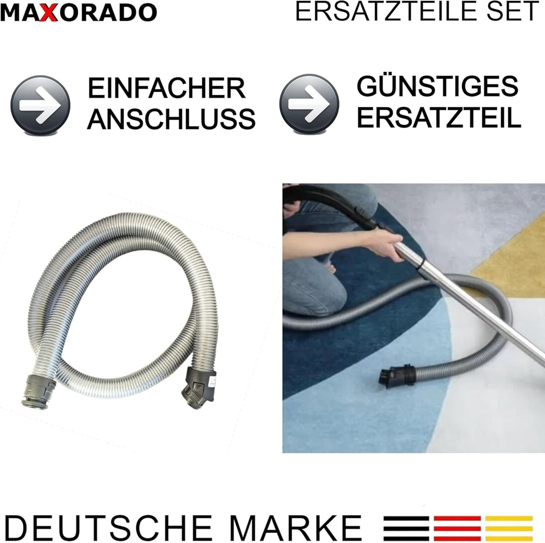 Bodendüse + Rohr + Handgriff + Schlauch + Düsen + 2 HEPA Filter Ersatzteile Set Zubehör kompatibel m