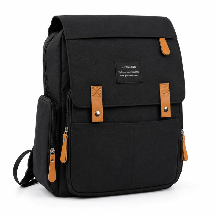 Heberlein Prestige Baby Wickelrucksack - grosse Wickeltasche für Mama &amp; Papa, wasserabweisend mit vi