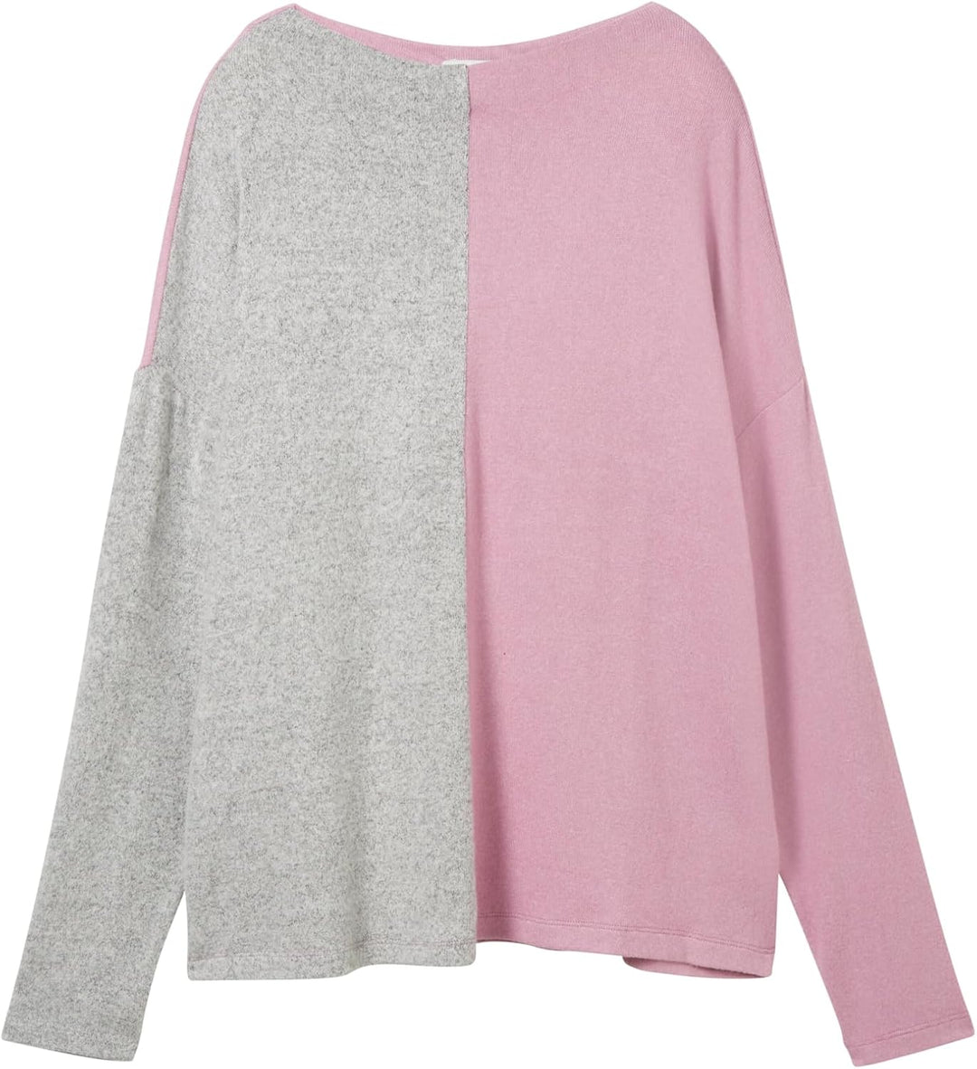 TOM TAILOR Damen Longsleeve T-Shirt XL 33966 - Dusty Vanda Melange, XL 33966 - Dusty Vanda Melange