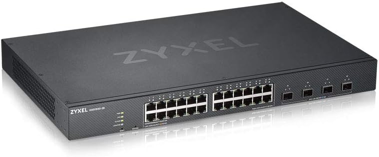 Zyxel Gigabit Ethernet Smart-Managed Switch mit 24 Ports, vier 10G SFP+ Slots und Hybrid Cloud-Modus