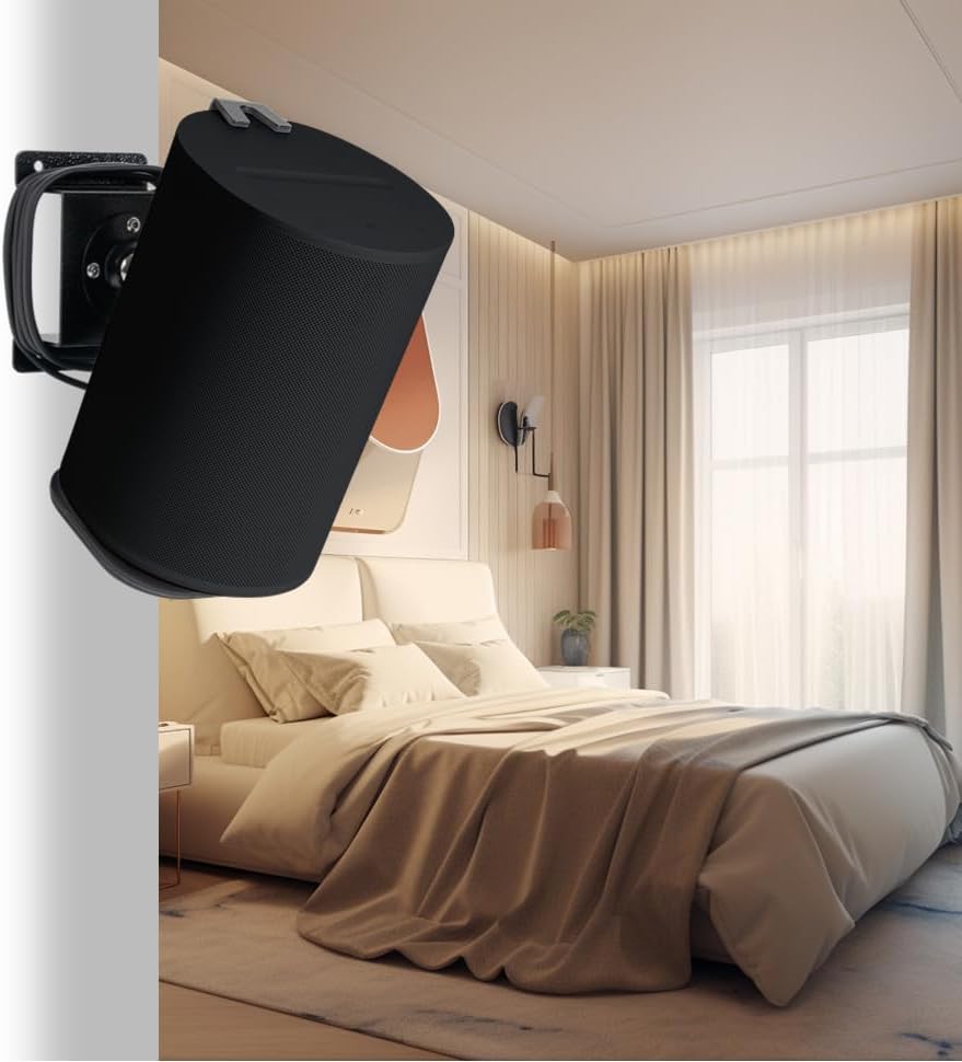 shinar Metall 2er Set Wandhalterung Kompatibel mit Sonos Era 100,Sonos One,One SL und Play:1 Schwenk