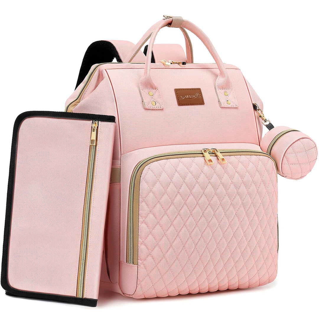 Wickelrucksack Gross - Baby Wickeltasche Rucksack Wasserdicht &amp; Leicht mit Wickelunterlage, Schnulle