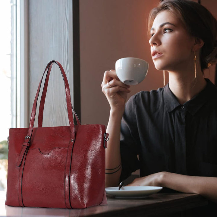 HAWEE Damen Crossbody Handtasche Grosse Shopper Umhängetasche Kunstleder Tote Schultertasche Mode He