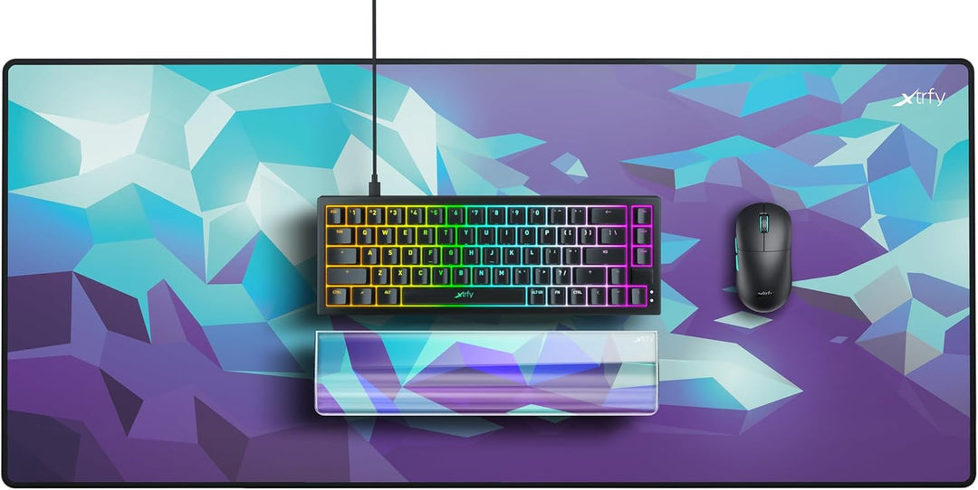 Xtrfy WR5 Compact, Handballenauflage aus hochwertigem Harz (325 x 80 x 19 mm), für 65-Prozent-Tastat
