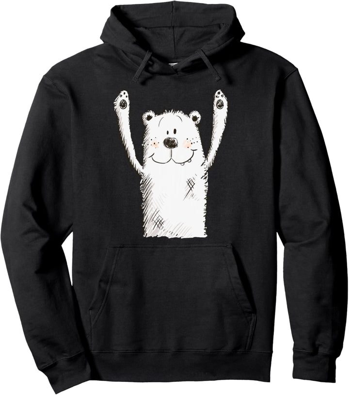 Happy Eisbär I Teddy Bären Design I Wildtier Bär Fun Pullover Hoodie