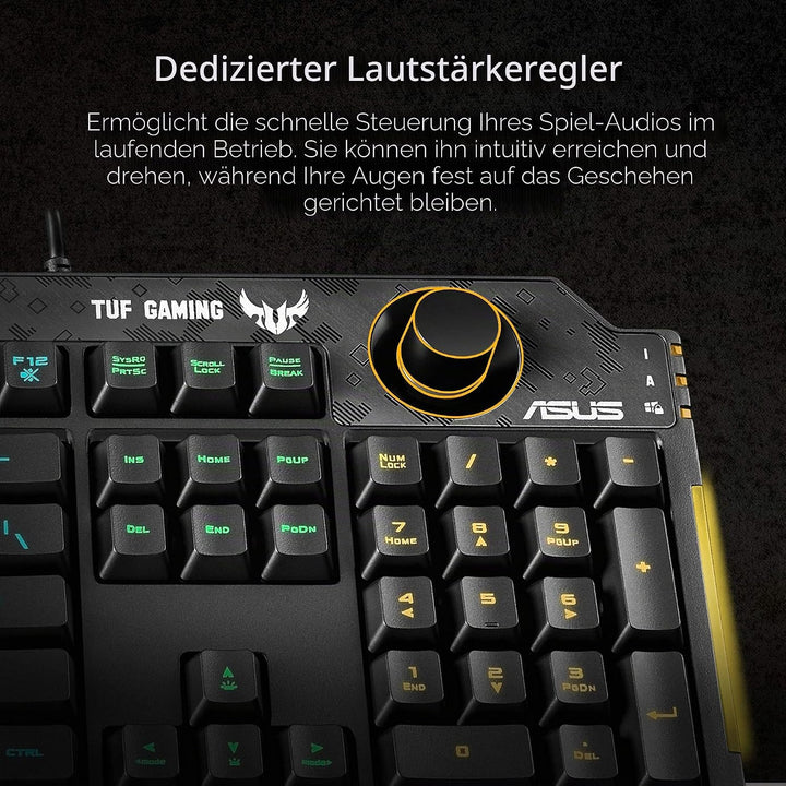 ASUS Tastatur K1 Gaming Keyboard französisches Layout 90MP01X0-BKFA00, Schwarz