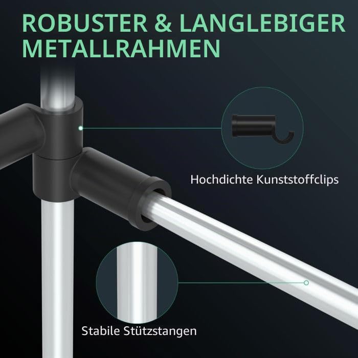 MARS HYDRO Grow Tent Durable Side Support Pole,Sturdy Metal Replaceable Bracket Accessories,High CFM