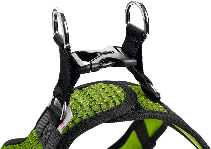 HUNTER HILO COMFORT Geschirr für kleine Hunde mit Netzmaterial und reflektierenden Elementen, limett
