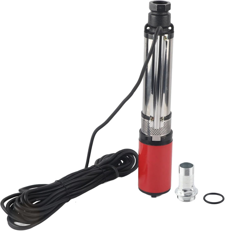 Solar Tauchbrunnenpumpe, 50m DC 48V Tauchpumpe mit Grossem Durchfluss und Hohem Hub, Schwimmendes La