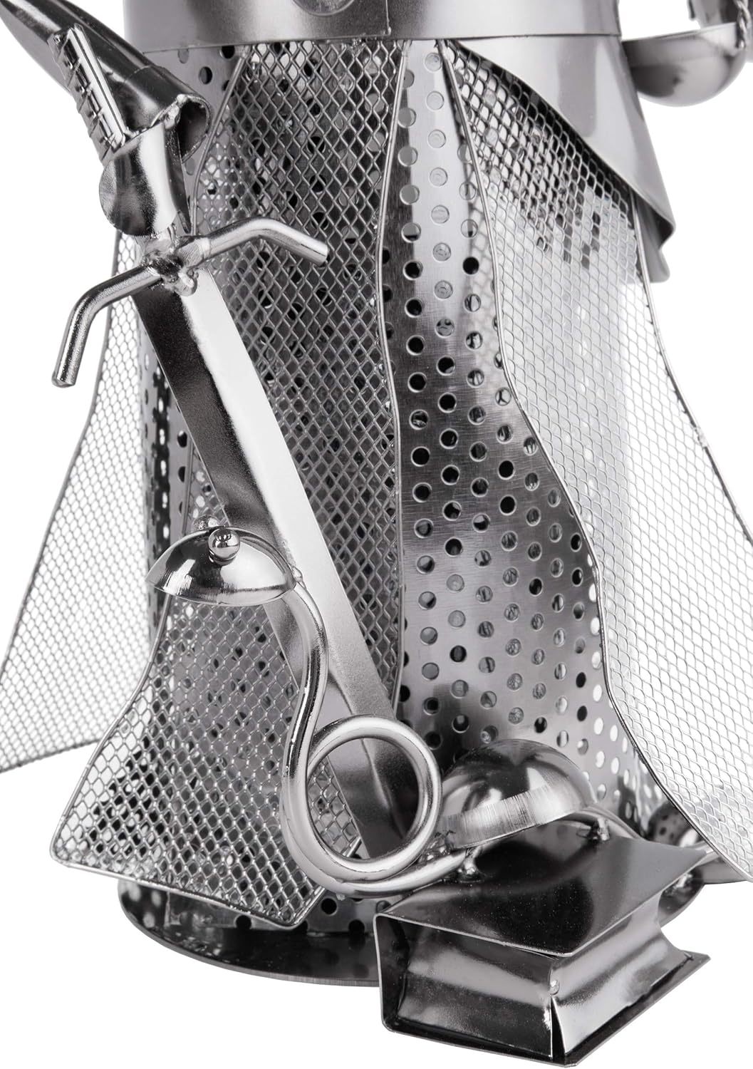 Brubaker Weinflaschenhalter Justitia Silber - Metall Skulptur Flaschenständer - Metallfigur Weingesc