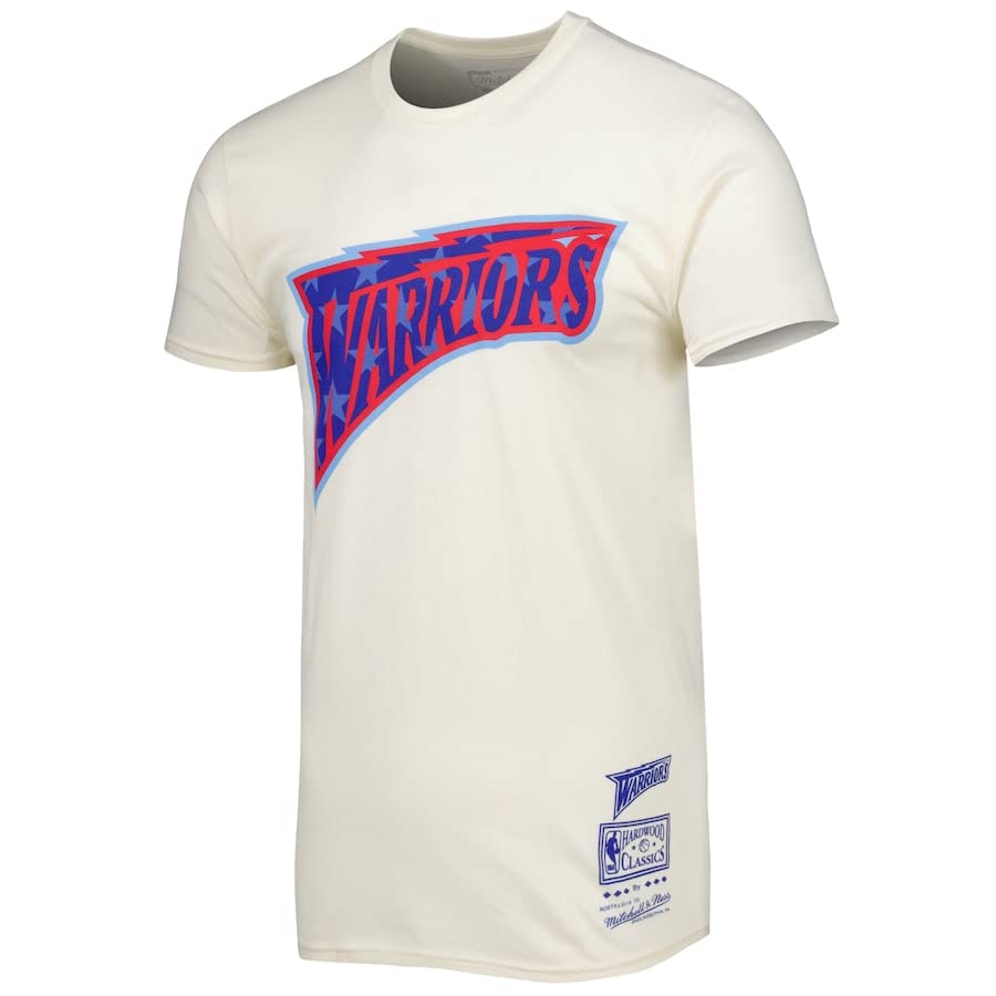 Mitchell and Ness NBA Americana Tee L Golden State Warrioirs - Cream, L Golden State Warrioirs - Cre