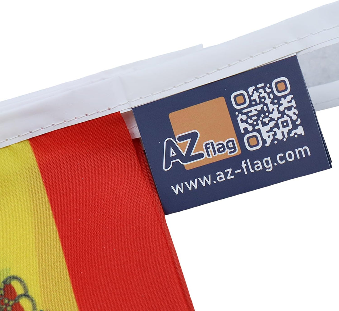 AZ FLAG FAHNENKETTE Spanien 12 Meter mit 20 flaggen 45x30cm- SPANISCHE Girlande Flaggenkette 30 x 45