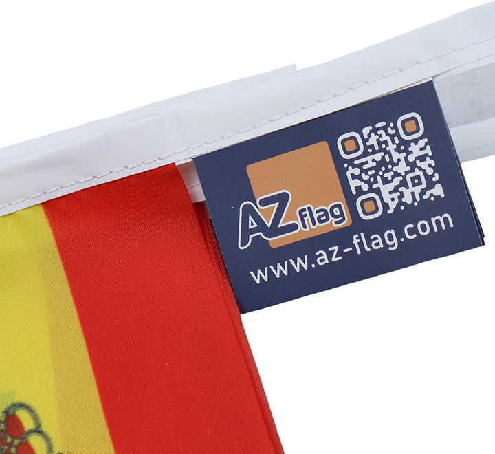 AZ FLAG FAHNENKETTE Spanien 12 Meter mit 20 flaggen 45x30cm- SPANISCHE Girlande Flaggenkette 30 x 45