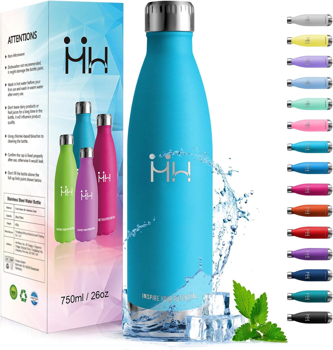 HoneyHolly Trinkflasche Edelstahl - 750ml - Thermosflasche, BPA-Frei, Trinkflasche Sport - Auslaufsi