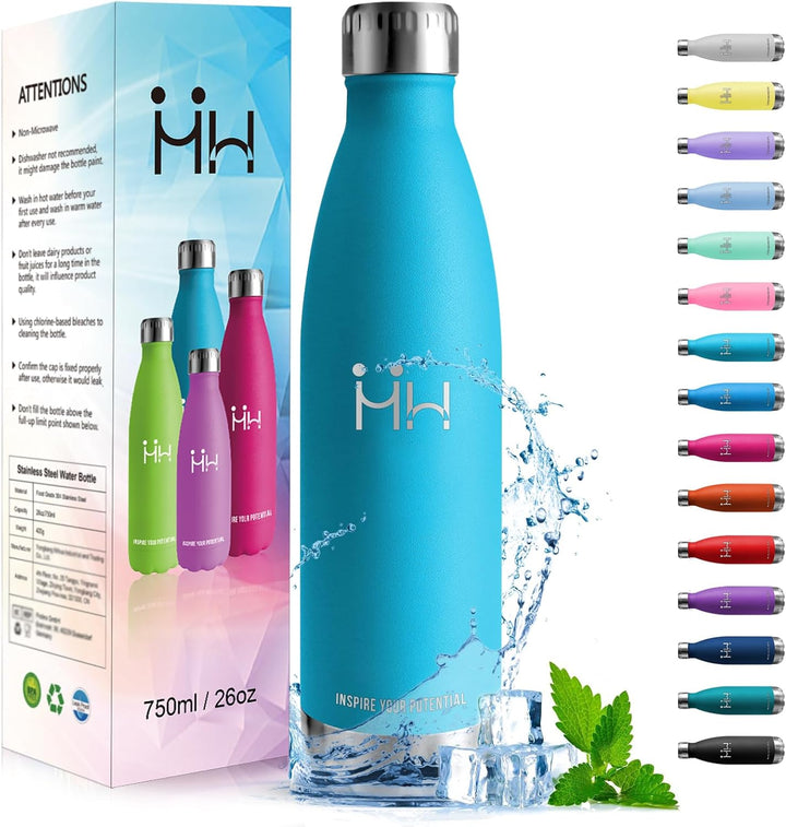 HoneyHolly Trinkflasche Edelstahl - 750ml - Thermosflasche, BPA-Frei, Trinkflasche Sport - Auslaufsi