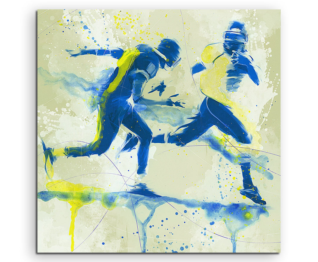 Paul Sinus Art American Football III 60x60cm SPORTBILDER Splash Art Wandbild Aquarell Art
