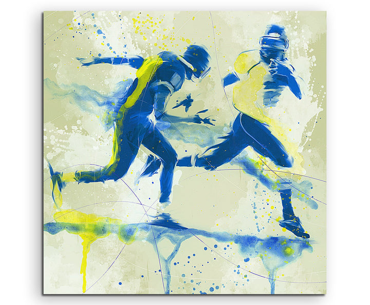 Paul Sinus Art American Football III 60x60cm SPORTBILDER Splash Art Wandbild Aquarell Art