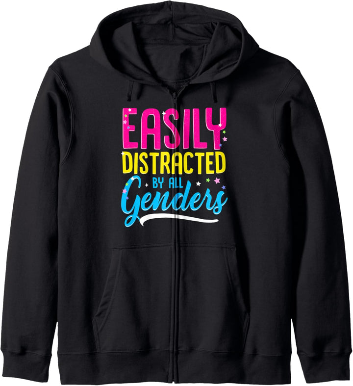 Abgelenkt von allen Geschlechtern Pansexual Pride Pans Kapuzenjacke