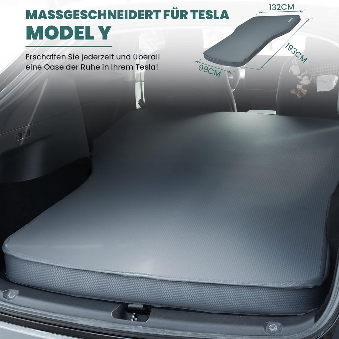 HIKENTURE Campingmatratze passend für Tesla Model Y, 8 cm Extra Dicke Selbstaufblasende Isomatte, Lu