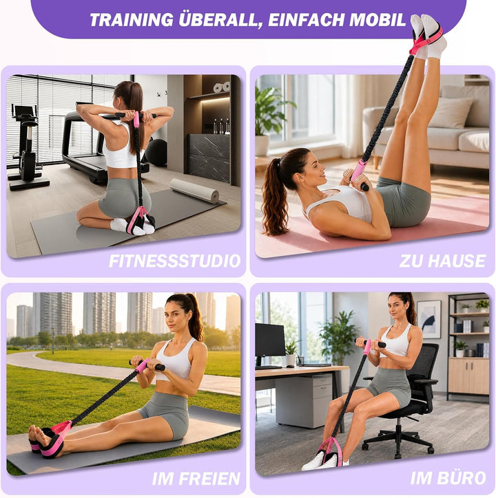 Widerstandsbänder mit Griff, Verbessertes multifunktionales Resistance Bands Frauen für Home Gym Vio