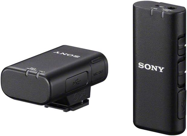 Sony ECM-W2BT Drahtloses Mikrofon mit Bluetooth-Verbindung, schwarz Vlogging-Mikrofon Single