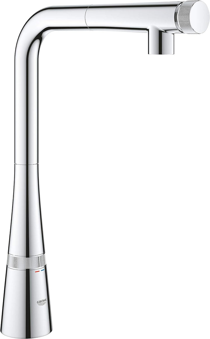 GROHE Zedra Spültischbatterie mit SmartControl | Küchenarmatur, Wasserhahn in Chrom | 31593002 Chrom